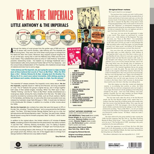 We Are the Imperials (feat. Little Anthony) - Vinile LP di Imperials - 2
