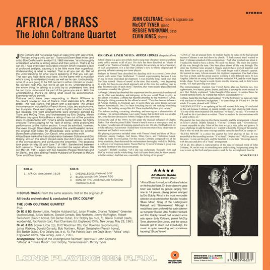 Africa - Brass (Orange Coloured Vinyl) - Vinile LP di John Coltrane - 2