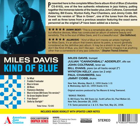 Kind Of Blue (+ 4 Bonus Tracks) - CD Audio di Miles Davis - 2
