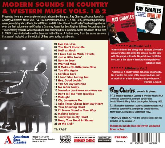 Modern Sounds in Country & Western Music - CD Audio di Ray Charles - 2