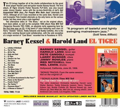 El Tigre - Time Will Tell - CD Audio di Barney Kessel,Harold Land - 2