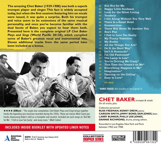 Plays and Sings - CD Audio di Chet Baker - 2