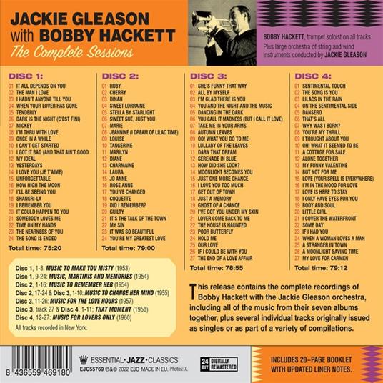 The Complete Sessions - CD Audio di Bobby Hackett,Jackie Gleason - 2