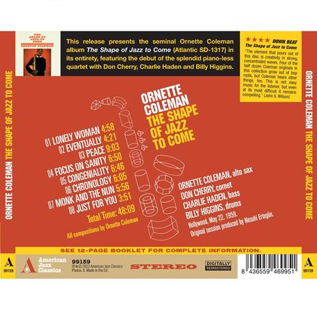 Shape Of Jazz To Come - CD Audio di Ornette Coleman - 2