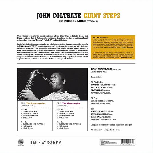 Giant Steps (180 gr.) - Vinile LP di John Coltrane - 2