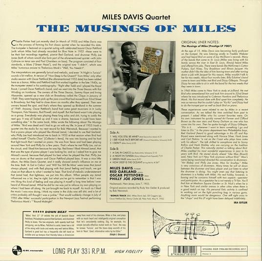 The Musing Of Miles - Vinile LP di Miles Davis - 2