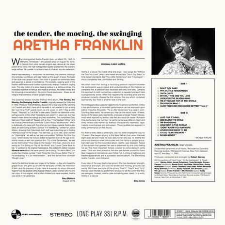 The Tender, the Moving, the Swinging - Vinile LP di Aretha Franklin - 2