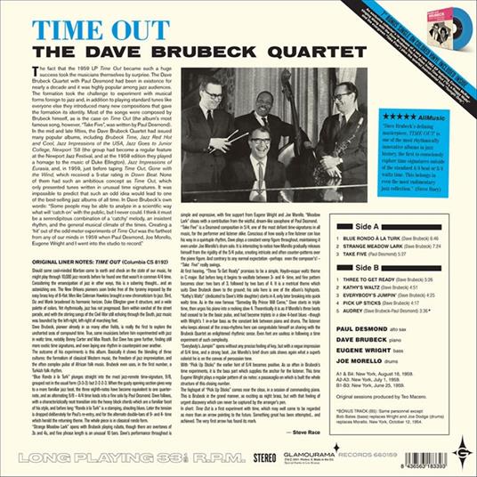 Time Out (180 Gr. Lp + Bonus Colored 7'' Single) - Vinile LP di Dave Brubeck - 2