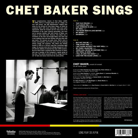 Chet Baker Sings - Vinile LP di Chet Baker - 2