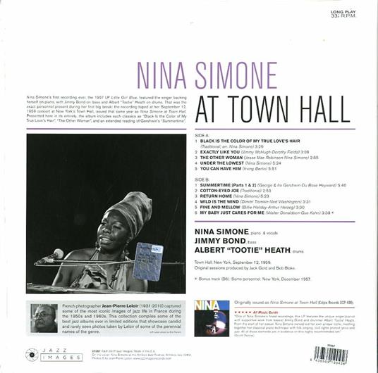 At Town Hall (180 gr. Gatefold) - Vinile LP di Nina Simone - 2