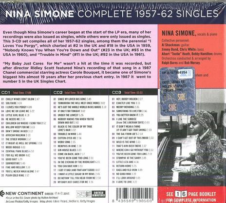 Complete 1957-1962 Singles - CD Audio di Nina Simone - 2