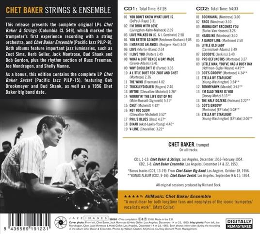 Strings and Ensemble (Digipack) - CD Audio di Chet Baker - 2