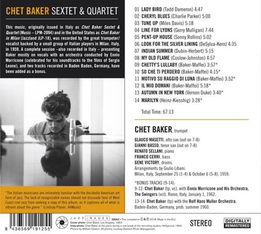 Sextet and Quartet - CD Audio di Chet Baker - 2