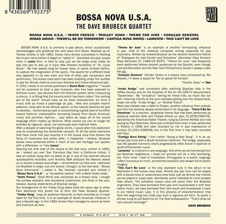 Bossa Nova U.S.A. ( + Bonus Tracks) - CD Audio di Dave Brubeck - 2