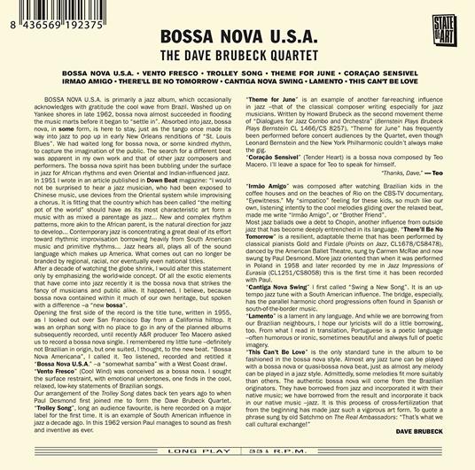 Bossa Nova U.S.A. ( + Bonus Tracks) - CD Audio di Dave Brubeck - 2