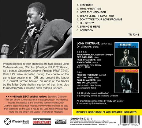 Stardust - Standard Coltrane - CD Audio di John Coltrane - 2