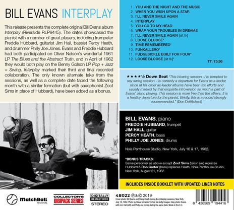 Interplay (with Bonus Tracks) - CD Audio di Bill Evans - 2