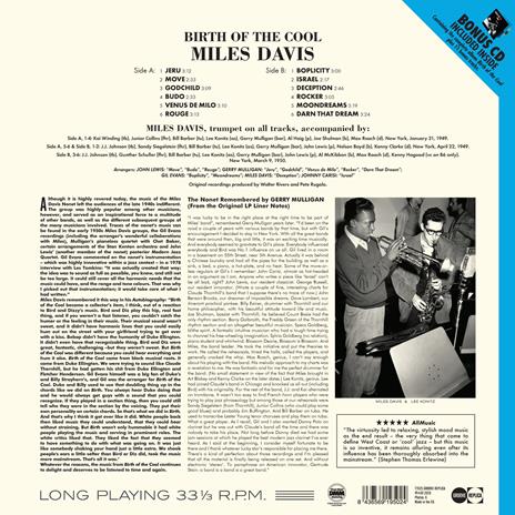 Birth of the Cool - Vinile LP + CD Audio di Miles Davis - 2