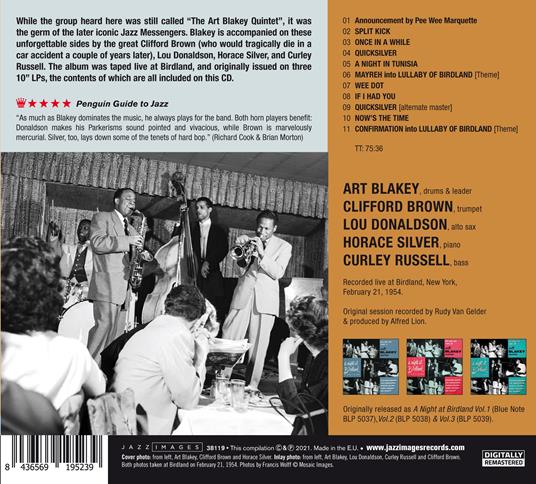 A Night at Birdland - CD Audio di Art Blakey,Clifford Brown - 2