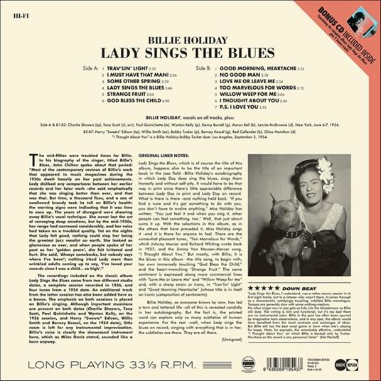 Lady Sings the Blues - Vinile LP di Billie Holiday - 2
