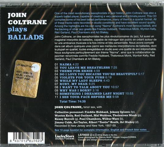 Plays Ballads - CD Audio di John Coltrane - 2