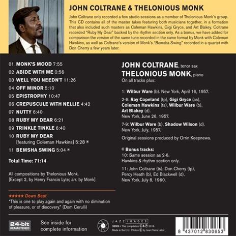 Complete Studio Master Takes - CD Audio di John Coltrane,Thelonious Monk - 2