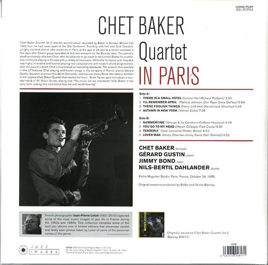 In Paris (180 gr.) - Vinile LP di Chet Baker - 2