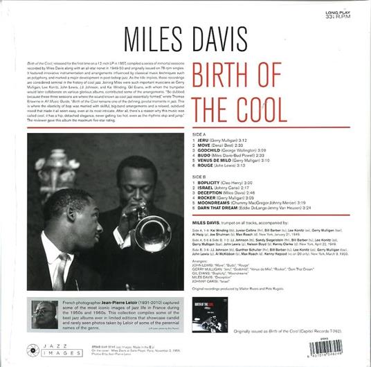 Birth of the Cool (180 gr.) - Vinile LP di Miles Davis - 2