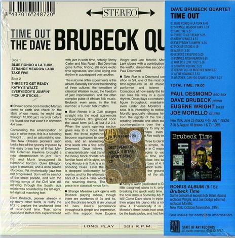 Time Out (+ Brubeck Time) - CD Audio di Dave Brubeck - 2