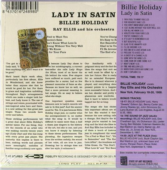 Lady in Satin (+ Bonus Tracks) - CD Audio di Billie Holiday - 2