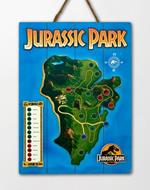 Jurassic Park Isla Nublar Map Wooden Art