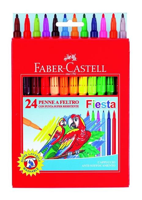 Pennarelli Faber-Castell Castello Standard punta fine. Astuccio cartone 24 colori