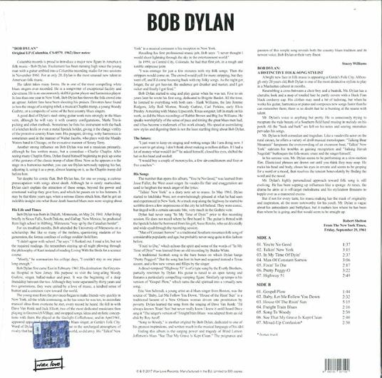Bob Dylan Debut Album - Vinile LP di Bob Dylan - 2