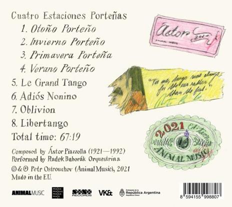 Cuatrocientas Estaciones De Astor Piazzolla - CD Audio di Radek Baborak - 2
