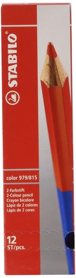 Confezione 12 Pz - Stabilo Bicoloriore Matita Standard Rosso/Blu