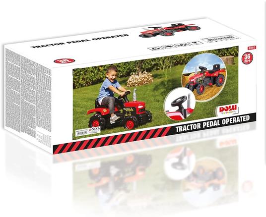 Dolu Trattore a pedali rosso 83x45x53 (6268050) - 3