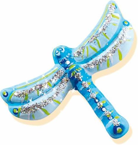 SES Creative Set per modellare e dipingere una farfalla con brillantini per bambini - 5