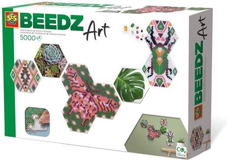 SES Creative Beedz Art - Hex tiles Botanica
