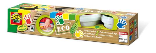 Ses Creative Set di Quattro Vasetti di Pittura con Le Dita Eco Ses per Bambini