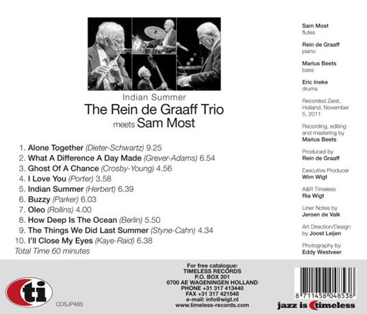 Indian Summer - CD Audio di Rein De Graaf - 2