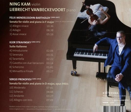Works For Violin And Piano - CD Audio di Sergei Prokofiev,Igor Stravinsky,Felix Mendelssohn-Bartholdy,Ning Kam - 2