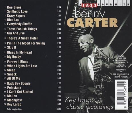 Key Largo. Classic Recordings - CD Audio di Benny Carter - 2