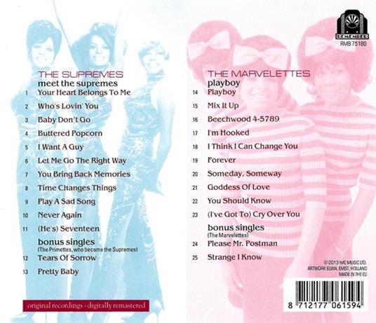 Meet the Supremes - Playboy - CD Audio di Supremes,Marvelettes - 2