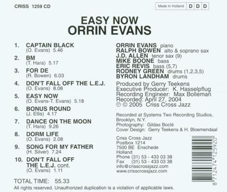 Easy Now - CD Audio di Orrin Evans - 2