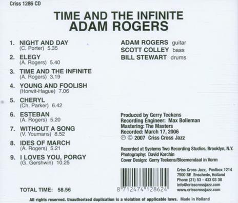 Time and the Infinite - CD Audio di Adam Rogers - 2