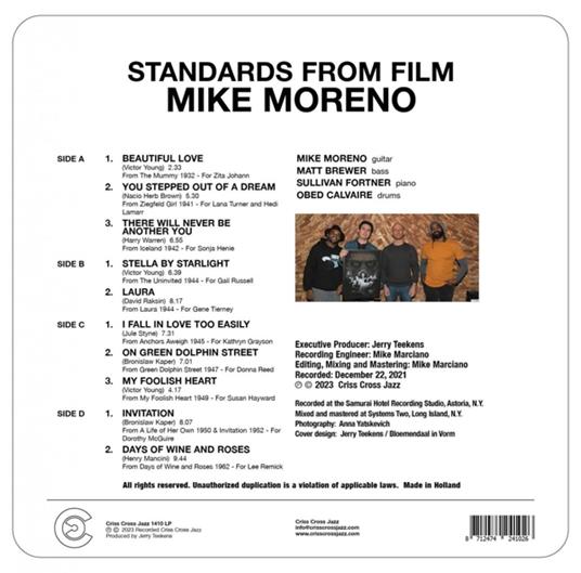 Standards From Film - Vinile LP di Mike Moreno - 2