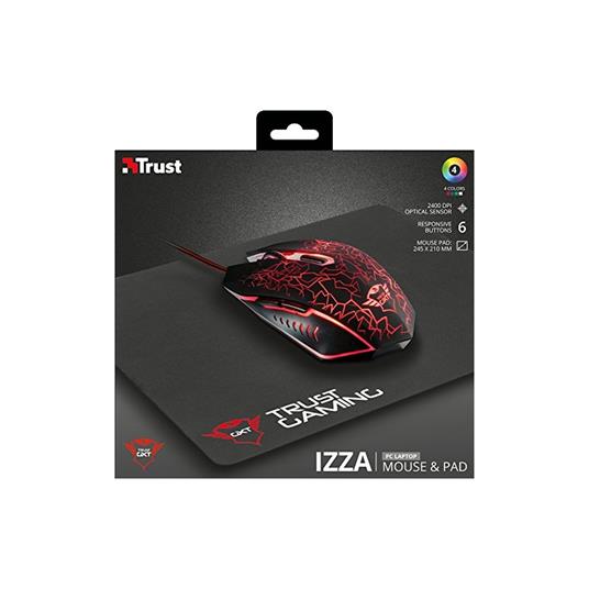 Trust - Mouse Gaming + Tappetino GXT 783 PC