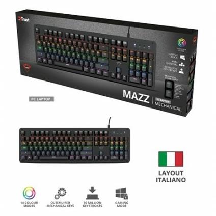 Tastiera Gaming Meccanica Layout Ita Rgb Led - PC