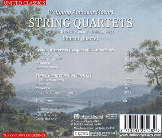 Quartetti per Archi - CD Audio di Wolfgang Amadeus Mozart - 2