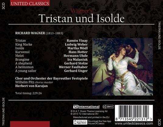 Tristano e Isotta (Tristan und Isolde) - CD Audio di Richard Wagner,Herbert Von Karajan,Martha Mödl,Hermann Uhde,Ramon Vinay,Ludwig Weber - 2
